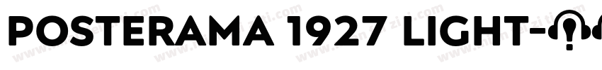 Posterama 1927 Light字体转换